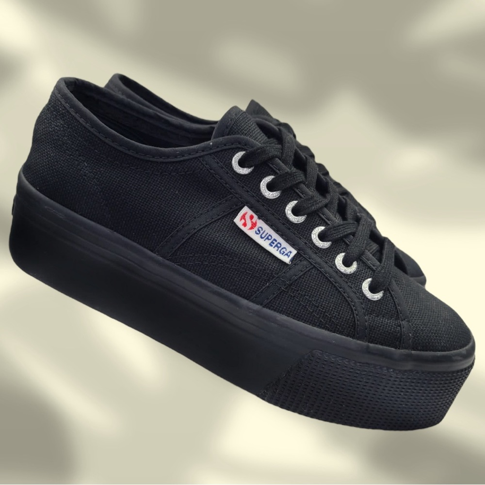 Superga 2790 Black Platform Sneakers